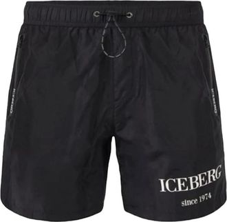 Iceberg Bermuda Zwemshorts - Heren - Strandmode - Zwart - M - Nylon - Badmode