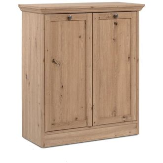 Calicosy Aparador con 2 puertas y 2 estantes con tiradores de pomo metálico L80 cm - TIMBER