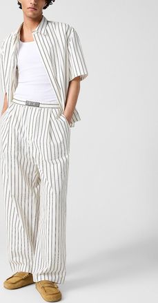 LGN Louis Gabriel Nouchi Mens Striped poplin pyjama-style pant