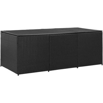 vidaXL vidaXL Baule da Giardino in Polyrattan 180x90x70 cm Nero