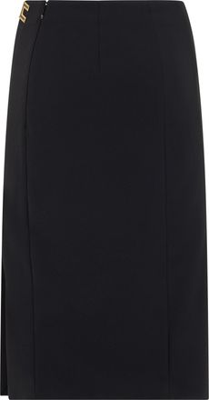 Elisabetta Franchi Womens Midi Skirt Black Polyester