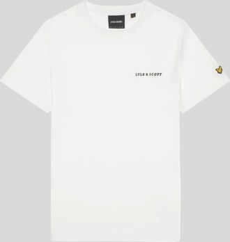 Lyle & Scott Lyle And Scott Mens Embroidered Logo Cotton T-Shirt - White - Size: 40
