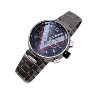 Louis Vuitton Pre-owned Tambour Chronographe - Dames - Vintage Horloges - Blauw - ONE Size - Vintage