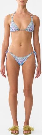 Camilla Multi Strap Tie Tri Bikini Set W Ring Trims Footsteps In Folklore at Nordstrom, Size Small Au