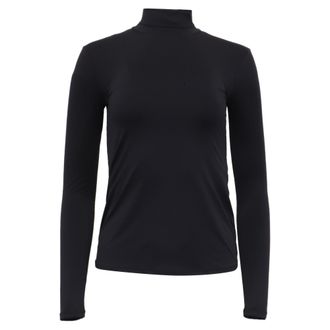 Max Mara Turtle Neck Longsleeve Top in Black Polyamide