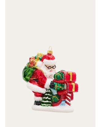 Impuls Santa Claus Gift Glass Ornament