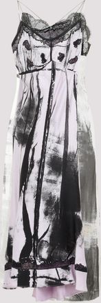 Maison Margiela Womens Silk Midi Dress - Lilac - Size EU 40 (Womens)
