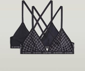 G-Star Mesh Triangle Bralette Set van 2 - Zwart - Dames