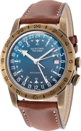 Glycine Mens Airman The Chief GMT 40mm Automatic Watch