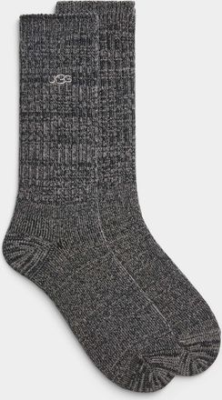 UGG Mens Two-tone ribbed socks