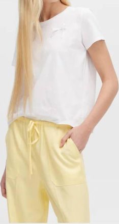 Chrldr Jane Bow Perfect Tee In White