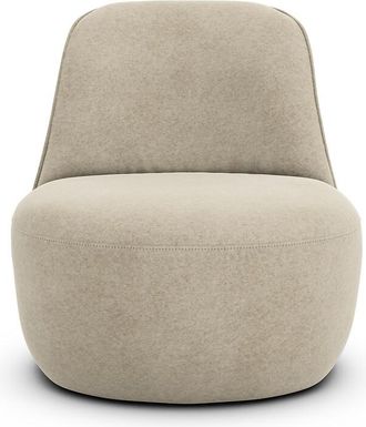 AM.PM Draaifauteuil van linnenfluweel, Rosebury, ontwerp Emmanuel Gallina