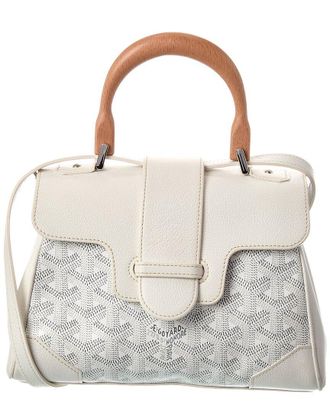 Goyard White Goyardine Mini Saigon Souple (Authentic Pre-Loved)