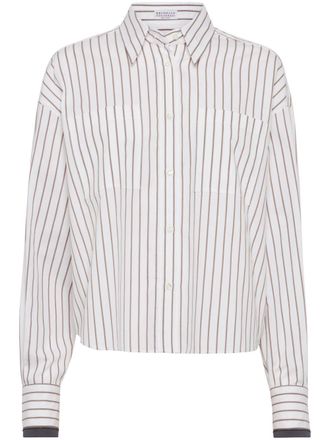 Brunello Cucinelli Monili-trim shirt - White