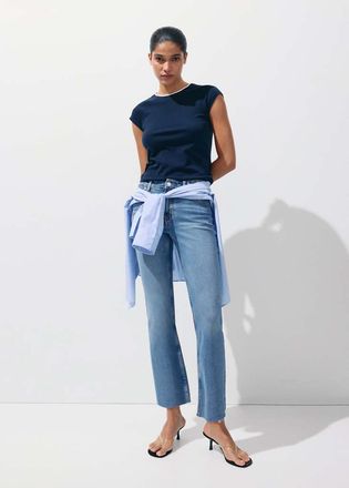 Mango Jeans Sienna flare crop blu medio - Donna - 36 - MANGO