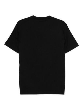 Emporio Armani Tonal Logo-Printed Cotton T-Shirt - Black