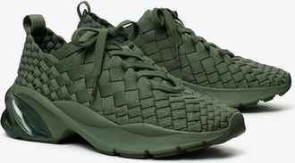 Tory Burch Womens Good Luck Woven Trainer, size 2.5