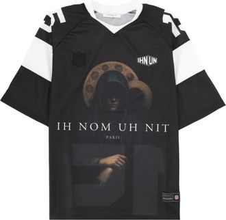 Ih Nom Uh Nit Black Graphic V Neck T-Shirt