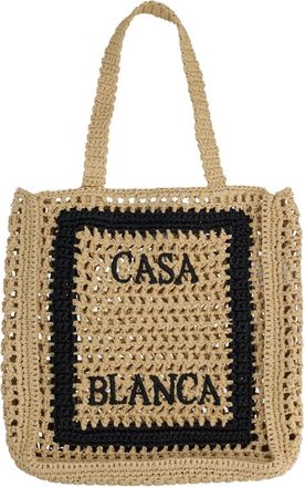 Casablanca Neutrals Airy Crochet Pattern Viscose Tote Bag