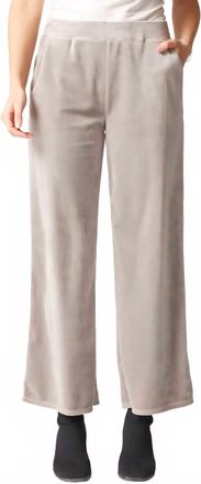 Habitat Cozy Velour Zen Pant In Latte