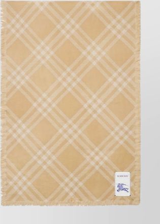 Burberry scarf check pattern fringed edges