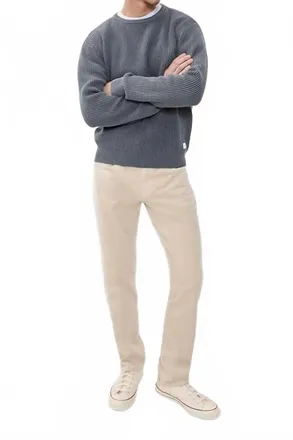 Paige Federal Jean In Ivory Cream Corduroy