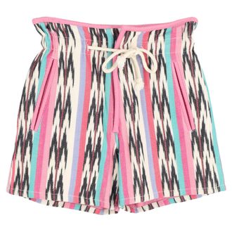 Isabel Marant &Eacute;toile Inima Ikat Jacquard Shorts in Pink Cotton