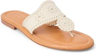 Jack Rogers Jacks III Water Resistant Flip Flop in Ivory at Nordstrom, Size 10