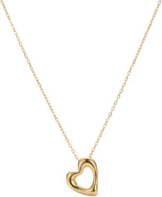 Argento Vivo Open Heart Pendant Necklace in Gold at Nordstrom