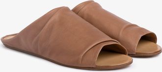Pedro Garcia Slide flat sandal in brown leather| Perfecta| Spring Summer 26