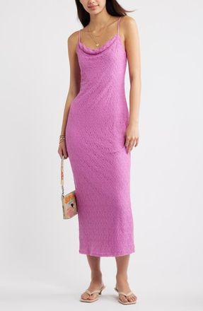 BP. Lace Cowl Neck Maxi Dress in Pink Crocus at Nordstrom, Size Xx-Small