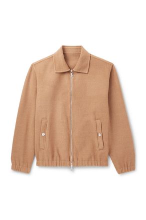 Eleventy Wool-Felt Bomber Jacket