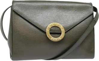 Celine Pre-owned Cross Body Bags, female, Green, Size: ONE SIZE Pre-owned Vintage Leather Cross Body Bag