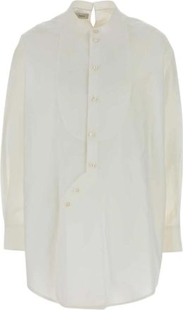 Carven Sh 306 Tuxedo Shirt - Dames - Overhemden - Wit - XS - Katoen - Overhemden