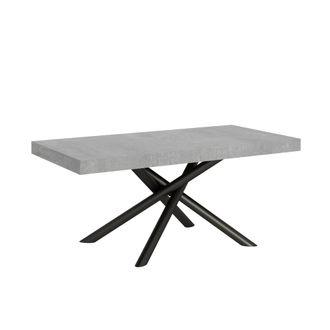 Itamoby Mesa extensible 90x200/460 cm efecto madera gris cemento, hierro