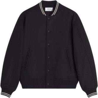Maison Kitsun&eacute; Blouson varsity - Heren - Bomber jackets - Zwart - M - Wol - Jassen