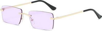 Generic Mens Outdoor Driving Sunglasses Womens Vacation Commuter Decorative Sun Glasses(Purple)
