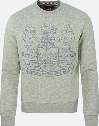 Aquascutum Mens Aquascutum Pixel Aldis Logo Grey Sweatshirt - Size: 44