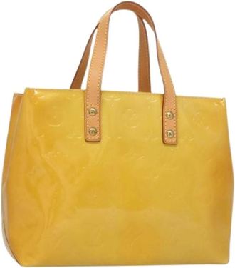 Louis Vuitton Pre-owned Tote Bags, female, Yellow, Size: ONE SIZE Pre-owned Vintage Patent Leather Hand Bag