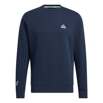 adidas Mens adidas Pg Sweat Crew Solid Color Logo Round Neck Pullover Long Sleeves Navy Blue HG5789