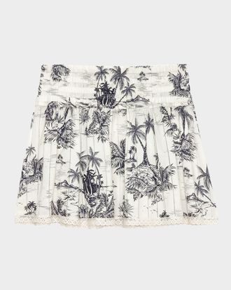 Zadig&Voltaire Jocky Tropical Island Mini Skirt