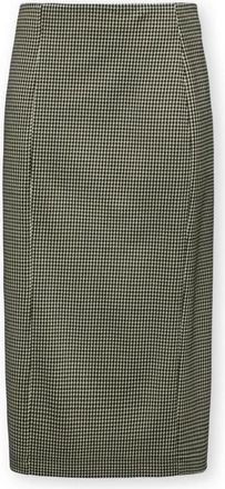Elena Miro Vichy Pencil Skirt - Dames - Kokerrokken - Zwart - 2XL - Polyester - Rokken