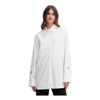 Emporio Armani Overhemden, Dames, Wit, M, Katoen, Katoenen Shirt