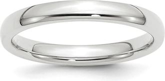 Diamond2Deal Platinum 3mm Comfort-Fit Wedding Band Ring