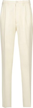 Maison Margiela pleated trousers - men - Silk/Mohair - 42 - Neutrals