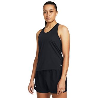 Under Armour Lauftop UNDER ARMOUR UA Launch Laufunterhemd f&uuml;r, Damen, Gr. XS, schwarz (schwarz 001), Web, Obermaterial: 94% Polyester, 6% Elasthan, unifarben, Rund