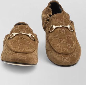 Gucci loafers horsebit detail suede moccasins