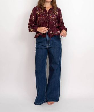 Sea New York Edwina Top In Burgundy