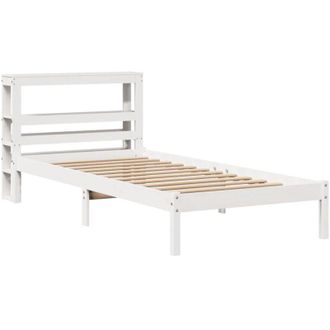 vidaXL Bed Frame without Mattress White 90x200 cm Solid Wood Pine Vidaxl