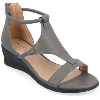 Journee Collection Women & apos;s Trayle Medium and Wide Width Wedge Sandals